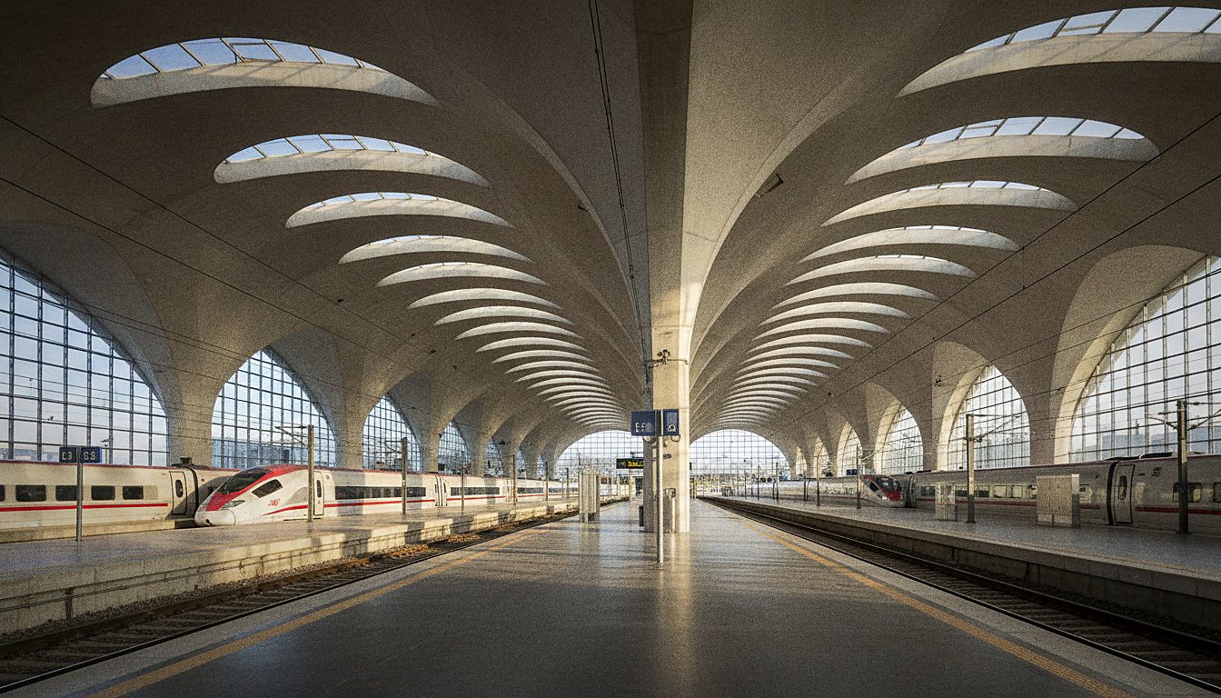 Gare de Saragosse-Delicias, arrêt intermédiaire sur la ligne à grande vitesse Barcelone-Madrid